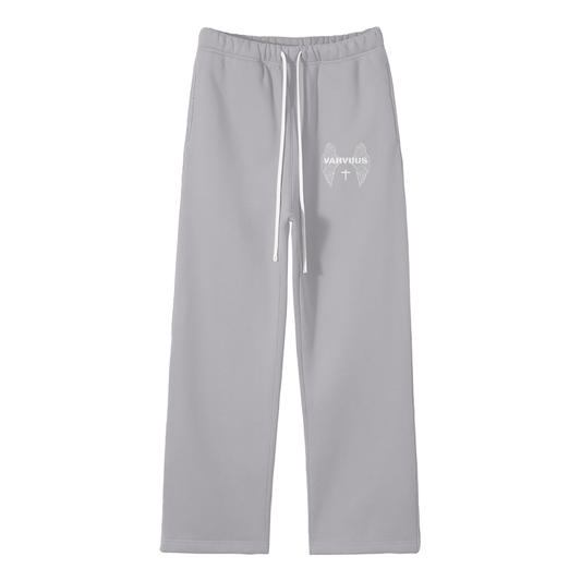 Vahvuus Angel Wings Fleece Straight Leg Pants (GREY)