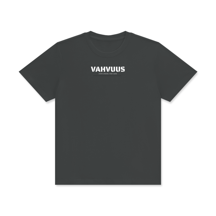 VAHVUUS FAITH STRONG FEAR GONE Crew Neck T