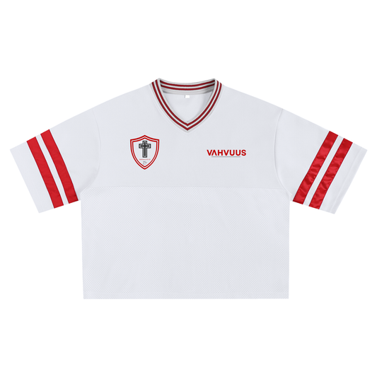 VAHVUUS Cropped Taped Mesh Jersey