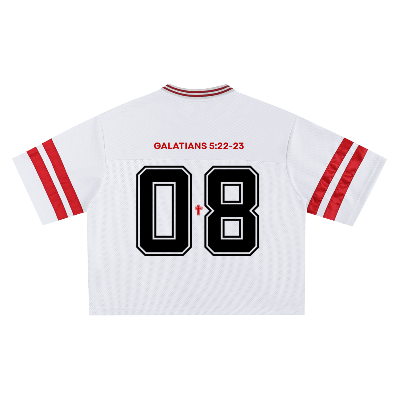 VAHVUUS Cropped Taped Mesh Jersey