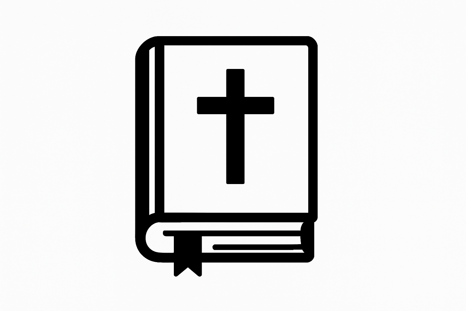 christian bible black and white icon